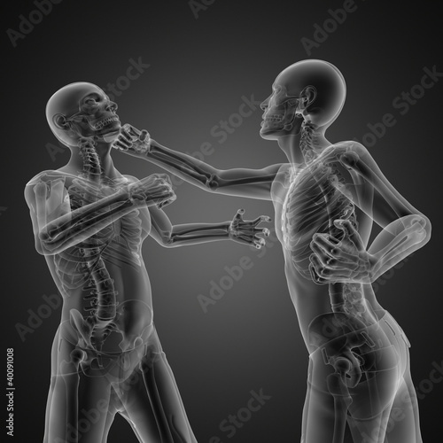 Illustration: Boxing men Boxing men