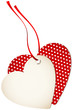 Hangtag 2 Hearts Hearts Red Bow