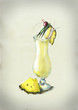 Retro cocktail pinapple