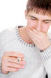 young man hates smoking