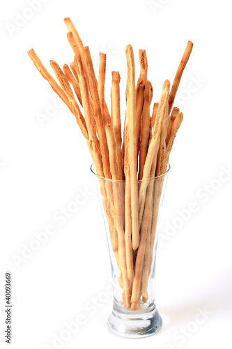 Photo: Breadsticks in glass Breadsticks in glass