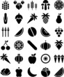 Vector: Fruits and vegetables icons Fruits and vegetables icons