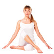 Photo: Beautiful young woman doing yoga exercise Beautiful young woman doing yoga exercise