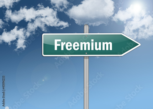 Illustration: Signpost "Freemium" Signpost "Freemium"