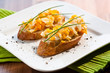 Foto: canape with scrambled eggs and chives canape with scrambled eggs and chives