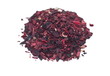 Pile of Hibiscus tea isolated on white background