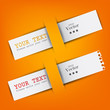 White paper bookmarks with place for text White paper bookmarks with place for text