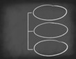 Blackboard with chart and place for text.