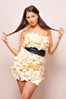 Beautiful woman in fancy gown.