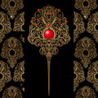 Classic Jewelry Decoration with Wallpaper Background Classic Jewelry Decoration with Wallpaper Background