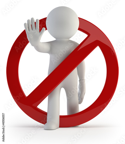 Illustration: 3d small people - dont do it! 3d small people - dont do it!