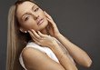 Beautiful Young Woman Face.