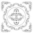 Decorative Floral Design Frame Elements Decorative Floral Design Frame Elements