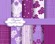 set of flower vector paper for scrapbook