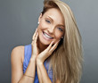 Beautiful Young Woman Face.