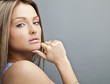Beautiful Young Woman Face.