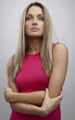 Amazing blond girl in pink.