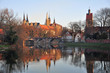Domblick zu Merseburg am Morgen im Sonnenlicht