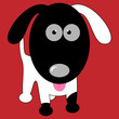 Illustration: Black and White Spotted Dog Vector Black and White Spotted Dog Vector