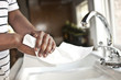 Hands Drying on Paper cloth