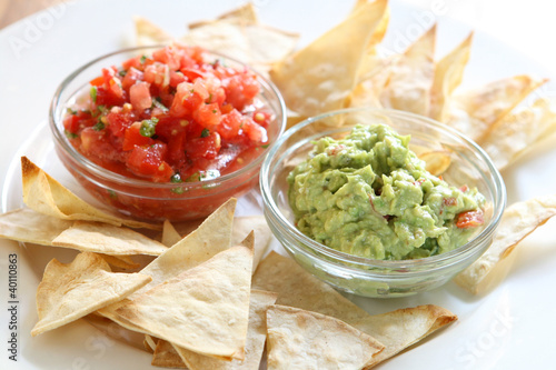 Photo: Chips, Guacamole and Salsa Chips, Guacamole and Salsa
