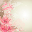 Vector: Romantic Flower Background Romantic Flower Background