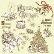 Vintage christmas doodles