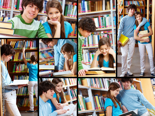 Photo: Students in library Students in library