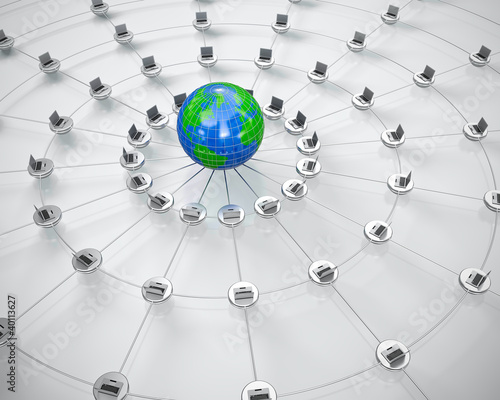 Illustration: Global computer network Global computer network