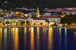Town Makarska in Croatia at night