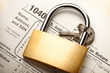 Tax form and key lock