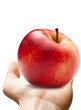 Male hand with an apple Male hand with an apple