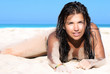 Young and sensual woman enjoying a sunny day on beach Young and sensual woman enjoying a sunny day on beach