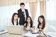 Group of business people discussion