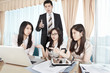 Group of business people discussion