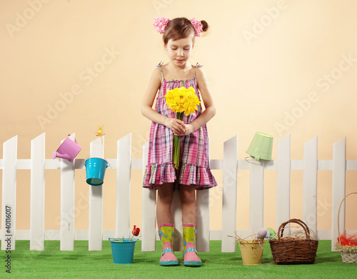 Photo: Child with flowers Child with flowers