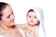 Portrait of mother and baby Portrait of mother and baby