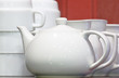 white teapot