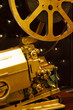 Antique gold color projector with the film