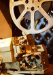 Antique gold color projector with the film