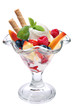 Ice cream with fruits