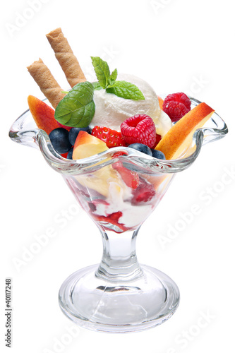 Photo: Ice cream with fruits Ice cream with fruits