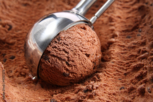 Photo: Chocolate ice cream scoop Chocolate ice cream scoop