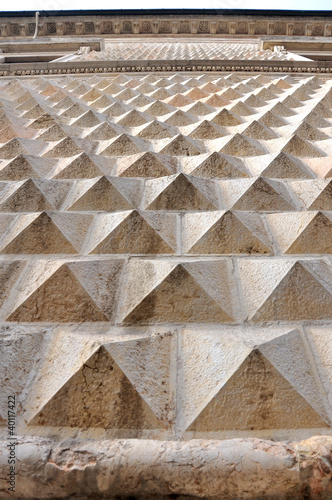 Photo: Ferrara (Italy), diamond shaped wall of famous ancient palace Ferrara (Italy), diamond shaped wall of famous ancient palace