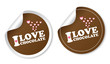 I love chocolate stickers