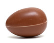 isolated single chocolate egg