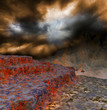 Dark fantasy landscape