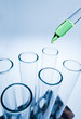 Science research concept with pipette and tubes