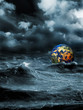 Gloomy apocalypse landscape