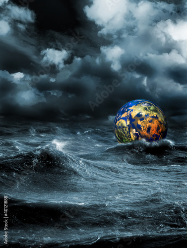 Illustration: Gloomy apocalypse landscape Gloomy apocalypse landscape